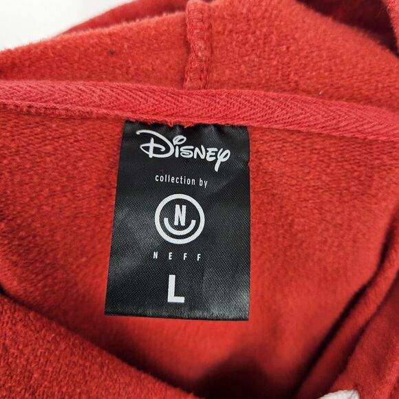 Disney Neff Mickey Mouse Hoodie Mens Large Red Uh Oh Pullover Jacket L - Picture 11 of 12